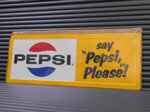 【ＰＥＰＳＩ・ペプシ】※《エンボスメタルサイン／６０年代ロゴ》　アメリカン雑貨　エンボス看板　ブリキ看板　60