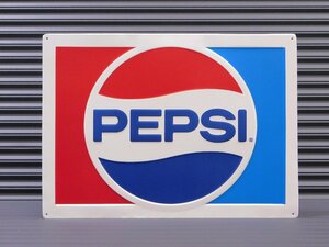 送料\350【ＰＥＰＳＩ・ペプシ】※《エンボスメタルサイン／スクエア型》 アメリカン雑貨　エンボス看板　ブリキ看板　1