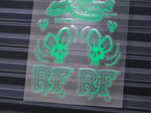 【Rat Fink・ラットフィンク】※《スカルフライデカール／グリーン》　MOONEYES　ムーンアイズ　転写式　(品番RDF035GR)_画像4