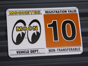 【MOONEYES・ムーンアイズ】※《レジストレーションステッカー・１０月 》※ 車検ステッカー　ハワイ　(DM212-10)