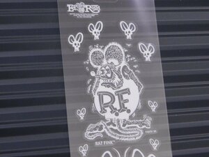 【Rat Fink・ラットフィンク】※《スカルフライデカール／ホワイト》　MOONEYES　ムーンアイズ　転写式　(品番RDF035WH)