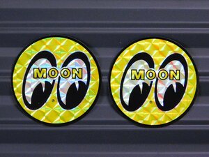 【MOONEYES・ムーンアイズ】※《アイボール プリズムステッカー2枚／直径40mm》　(品番DM058)