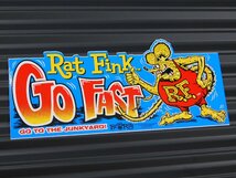 【Rat Fink・ラットフィンク】※《バンパーステッカー・GO FAST／サイズ80×180mm》　MOONEYES　(品番RDF051)_画像1