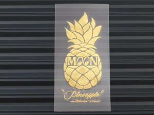 【MOONEYES・ムーンアイズ】※《パイナップルステッカー・ゴールド》　転写式　抜きタイプ　(品番DM216GD)