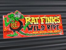 【Rat Fink・ラットフィンク】※《バンパーステッカー・WILD RIDE／サイズ80×180mm》　MOONEYES　(品番RDF050)_画像1