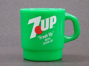 送料\300【７ＵＰ・セブンアップ】※《スタッキングマグカップ・グリーン》 プラスチック製　アメリカン雑貨