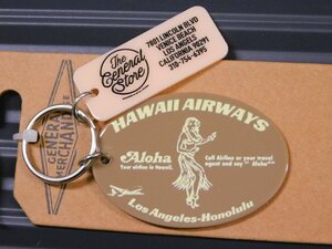 ◆送料\120◆【ビンテージ風アクリルキーホルダー】※《HAWAII AIRWAYS・ハワイ航空／ブラウン》　キータグ　キーホルダー