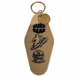 ◆送料\120◆【モーテルキーホルダー】※《SURF BEAR・ベージュ》 しろくま　ホテル　キータグ　キーホルダー