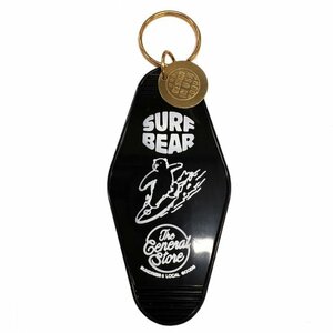 ◆送料\120◆【モーテルキーホルダー】※《SURF BEAR・ブラック》 しろくま　ホテル　キータグ　キーホルダー