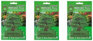 送料\140【BONSAI-TREE・盆栽エアーフレッシュナー／３枚】※《YOKOHAMA TROPICAL》　盆栽エアフレ　AIR FRESHENER