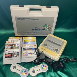 任天堂 スーパーファミコン SHVC-001 ソフト コントローラー ケース付 まとめて ニンテンドー Nintendo テレビゲーム レトロ カセット