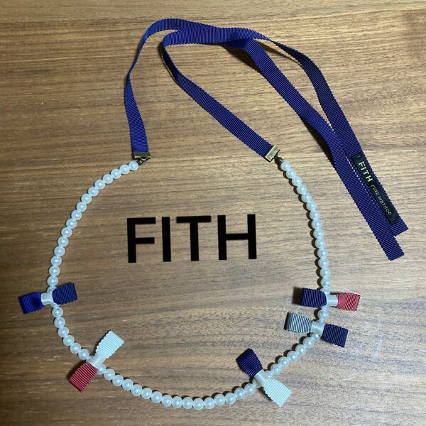 未使用品☆FITH フィス・パールとグログランリボンのネックレス☆