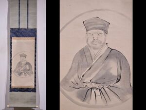 【瓢】真作　堀川敬周　「松尾芭蕉像」　江戸時代　越中の画家　高岡画壇の礎　町絵師　富山県　掛け軸