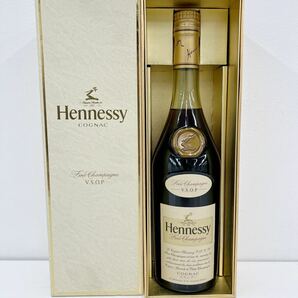 ★未開栓★Hennessy ヘネシー VSOP ファインシャンパーニュ★グリーンボトル スリム★700ml 40度★箱付き★ブランデー 洋酒 古酒★1円〜の画像1