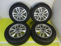 ダンロップ　BALMINUM 195/65R15 15x6J +43 5穴 PCD100 中古 ホイールセット 4本 スタッドレス【送料無料】AOM-K1968 青森_画像1