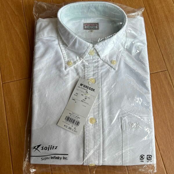 新品/メンズシャツ/Mサイズ/綿100%/白/ホワイト/首回り40センチ/マックレガー/長袖