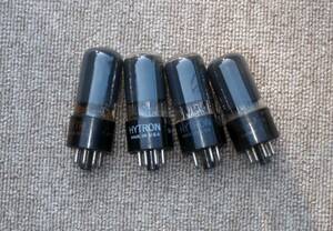 ■Hytron 6V6GT 6V6 Vacuum Tubes USA Tested Gray Glass ＊真空管　４本　中古品・テスト済♪