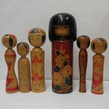 12:KOKESHI　なるこ系など　ばらばら高さ約14cm程度～約22cm程度 6点おまとめ　こけし 工芸品 人形玩具お安くどうぞ_画像1