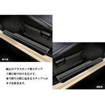 ジムニー JB64W JB74W スカッフプレート キッキングプレート ノンスリップ加工 運転席 助手席 左右/セット ブラック パーツ 内装 Y452-BK_画像2