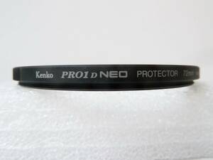 Kenko レンズ保護フィルター・Kenko PRO1D NEO PROTECTOR 72mm・中古良品