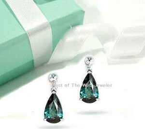 6 month birthstone![ light according to color . changes mystery . gem ]/ 1.0 ct / alexandrite * tears. .** swaying */ one bead original earrings -BOX attaching 