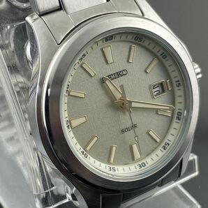 [M002]1円～☆メンズソーラー腕時計 SEIKOセイコーSOLAR V145-0BYO動作品の画像2