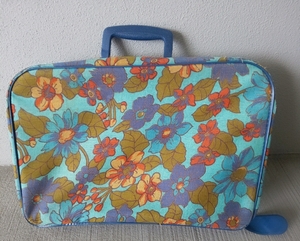  rare kind 1970s travel bag floral print made in Japan Showa Retro hipi-