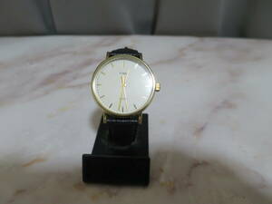 TIMEX クォーツ腕時計 WR30 新品本革バンド交換