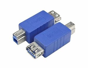 送料無料 USB(A)-USB(B) USB変換アダプタ USB3AB-BA