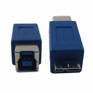 送料無料 変換アダプタ USB3.0 B(メス)-micro(オス)
