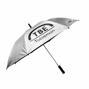 送料無料 TOBIEMON 傘 ジャンプ式 軽量/丈夫/晴雨兼用 周りを濡らさない便利な袋付き シルバー