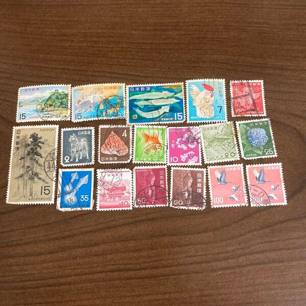 切手 使用済み コレクション 計18枚