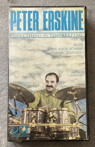 ♪ 未開封【VHS ビデオ】PETER ERSKINE ビーターアースキン エブリシング イズ タイムキーピング 譜面付 ドラム教則ビデオ 廃盤 レア DCI 