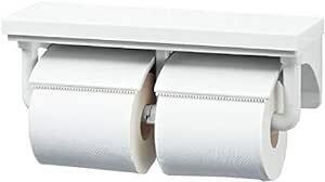 LIXIL(リクシル) INAXトイレ用 棚付2連紙巻器 ピュアホワイト CF-AA64/BW