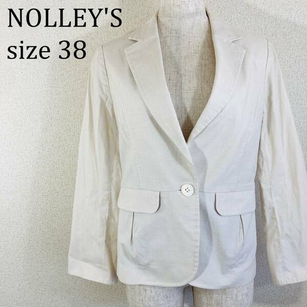 美品★ノーリーズ NOLLEY'S ジャケット アイボリー 38（M）★☆★【値引交渉歓迎】