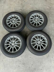 美品　RAVRION LUMIERE アルミホイール 16×6.5J GOOD YEAR ICE NAVI7 215/65R16 スタッドレスタイヤ　バリ山21年物４本セット