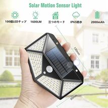 led ソーラーライト センサーライト センサーランプ 防水 LED投光器 看板 高輝度 照明 屋外 ソーラー発電 玄関灯 ポーチライト １個_画像2