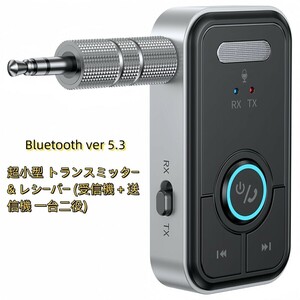 Bluetooth5.3 超小型 トランスミッター & レシーバー 受信機 + 送信機 一台二役 送受信両対応 テレビ bluetooth ハンズフリー通話