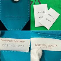 1円【新品未使用/現行】BOTTEGA VENETA ボッテガヴェネタ ニューラバー 2way ビジネスバッグ トートバッグ ショルダー ブルー 保存袋付き_画像10