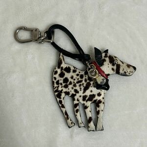 エトロ★チャーム★キーホルダー★犬★ハラコ×レザー★美品★希少品