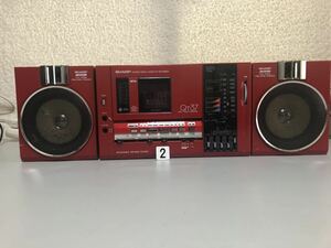 *SHARP sharp speaker sectional pattern radio-cassette QT37 * operation verification ending.. outlet none 