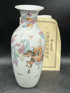 r6050627 中国美術 花瓶 時代物 花入 色絵 花器 唐人絵　