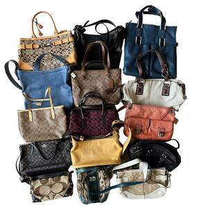 [34]COACH Coach handbag shoulder bag tote bag 15 point set leather set sale canvas signature pvc