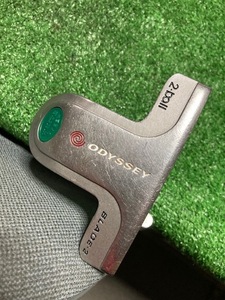 中古パター　訳アリ　オデッセイ　WHITE STEEL 2BALL BLADE-2 純正スチール33インチ　マジック痕あり　　Ｙ2555