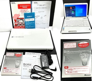 美品　完備品　東芝　ダイナブック　T451 15.6型　ホーム＆ビジネス2010　純正 office付き　ブルーレイ　Windows 10 Pro　ノートパソコン