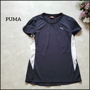 PUMA/プーマ●胸元ワンポイントプリント♪切り替えスポーツウェア半袖Tシャツ