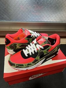 1円スタート 新品未使用NIKE AIR MAX 90 REVERSE DUCK CAMO リバースダックカモ US8.5 26.5cm dunk sb AF1 jordan fragment atmos