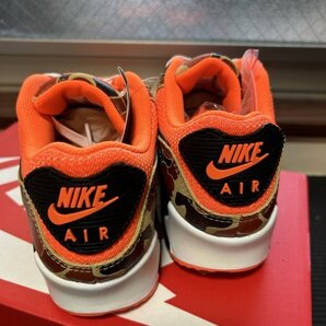 1円スタート 新品未使用 NIKE AIR MAX 90 ORANGE CAMO オレンジカモ US8.5 26.5cm dunk sb AF1 jordan fragment atmosの画像4