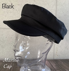 特価 帽子 コットン マリン キャスケット ツイル オールシーズン マリンキャップ メンズ レディース 男女 サイズ調整 定番 ブラック