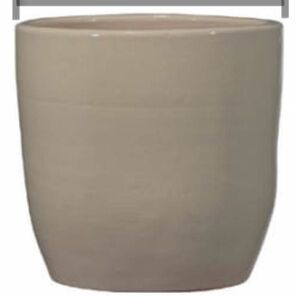 【送料込み】未使用品 園芸用 陶器鉢 32cm 『ループ ラウンド クリーム』